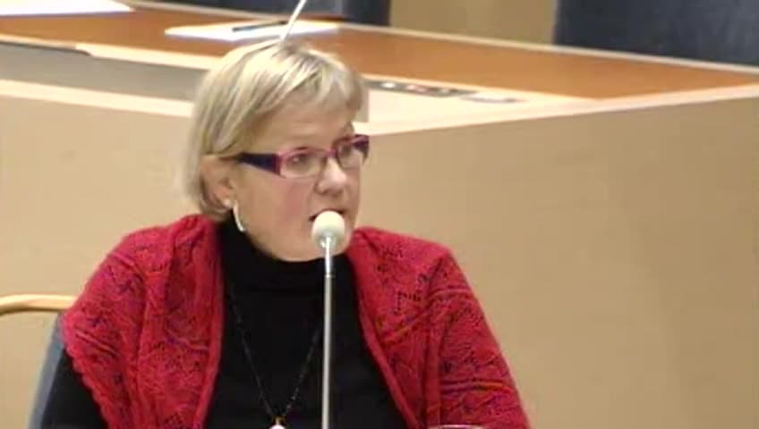 Stillbild från Interpellationsdebatt, Tjustbanan