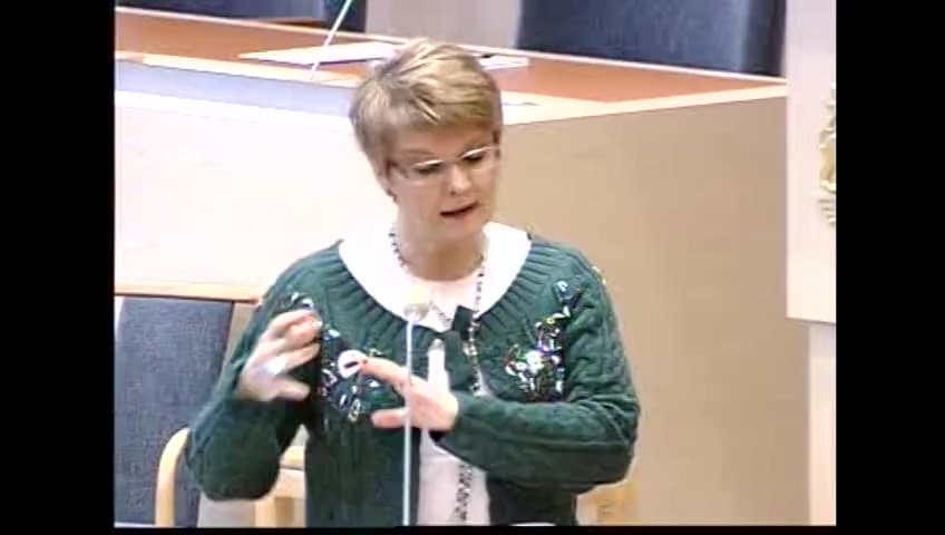 Stillbild från Interpellationsdebatt, Deltidspolitiker och a-kassa