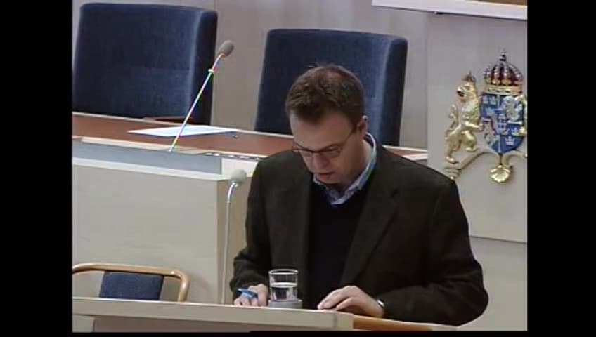 Stillbild från Interpellationsdebatt, Lönebidragsanställningar i den ideella sektorn