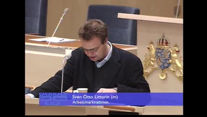 Stillbild från Interpellationsdebatt, Lönebidraget