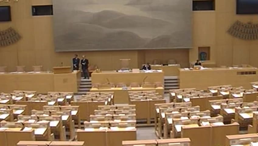 Stillbild från Debatt om förslag, Försvar samt beredskap mot sårbarhet - budgetåret 2004
