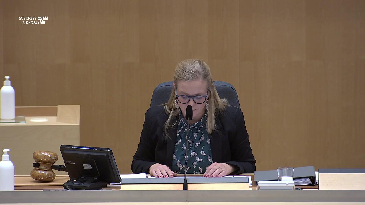 Stillbild från Debatt om förslag, Utgiftsområde 22 Kommunikationer