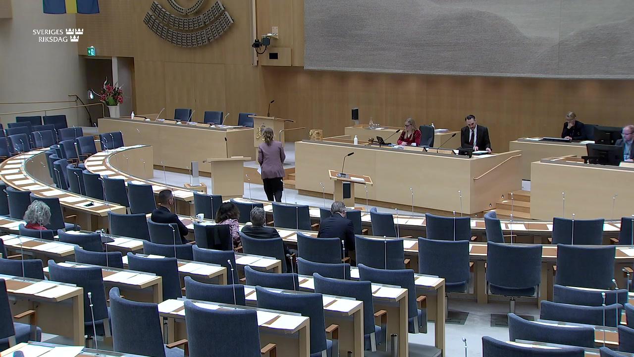 Stillbild från Debatt om förslag, Utgiftsområde 2 Samhällsekonomi och finansförvaltning
