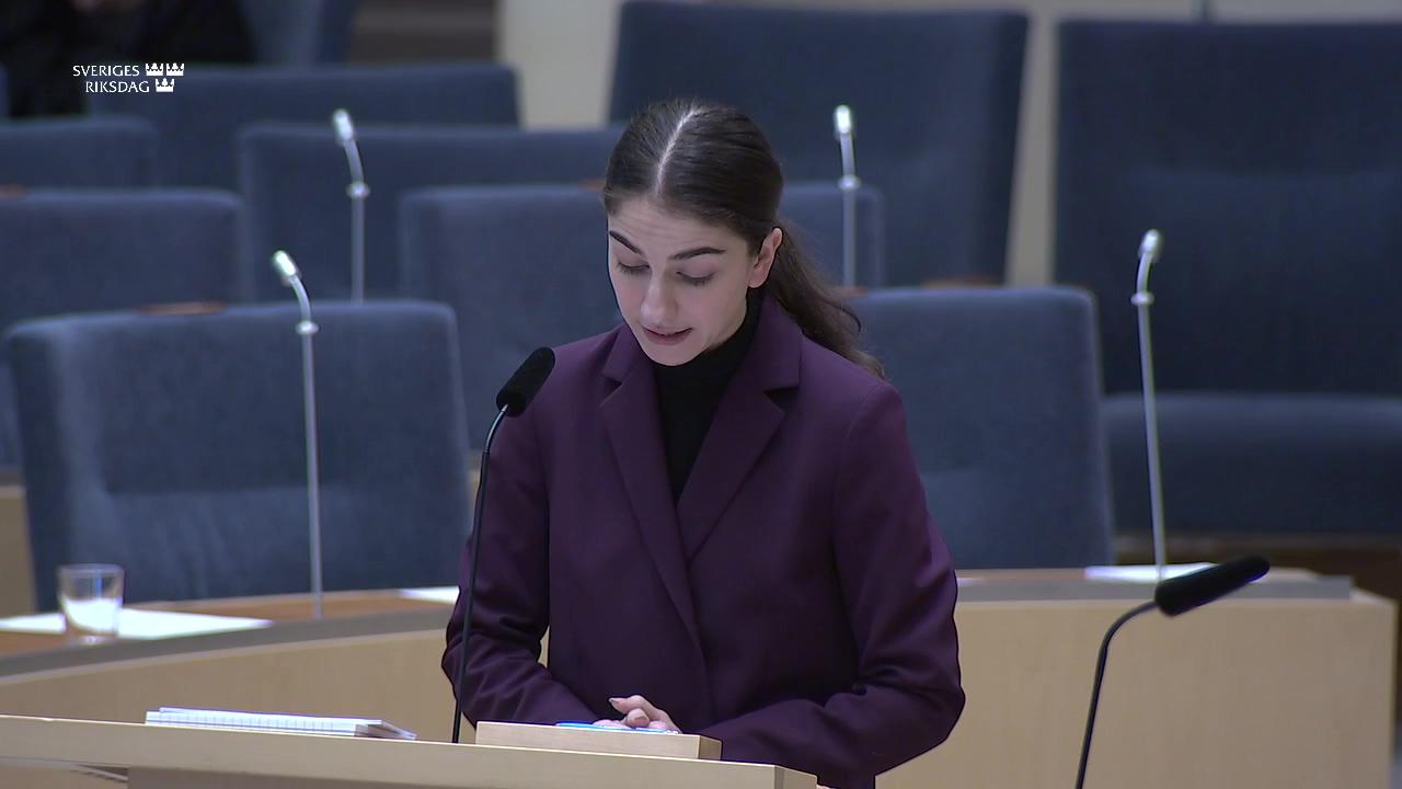 Stillbild från Interpellationsdebatt, Sveriges åtagande enligt Parisavtalet