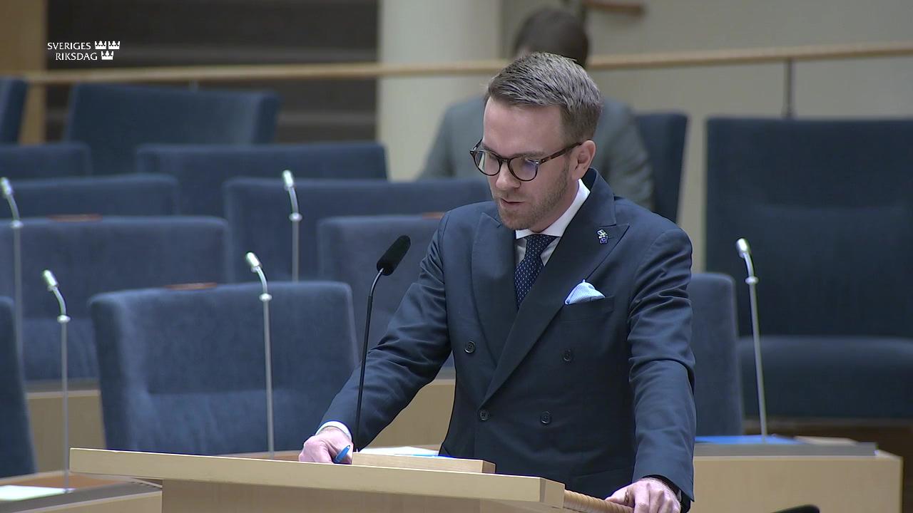 Stillbild från Interpellationsdebatt, Grön omställning och bostadsförsörjning
