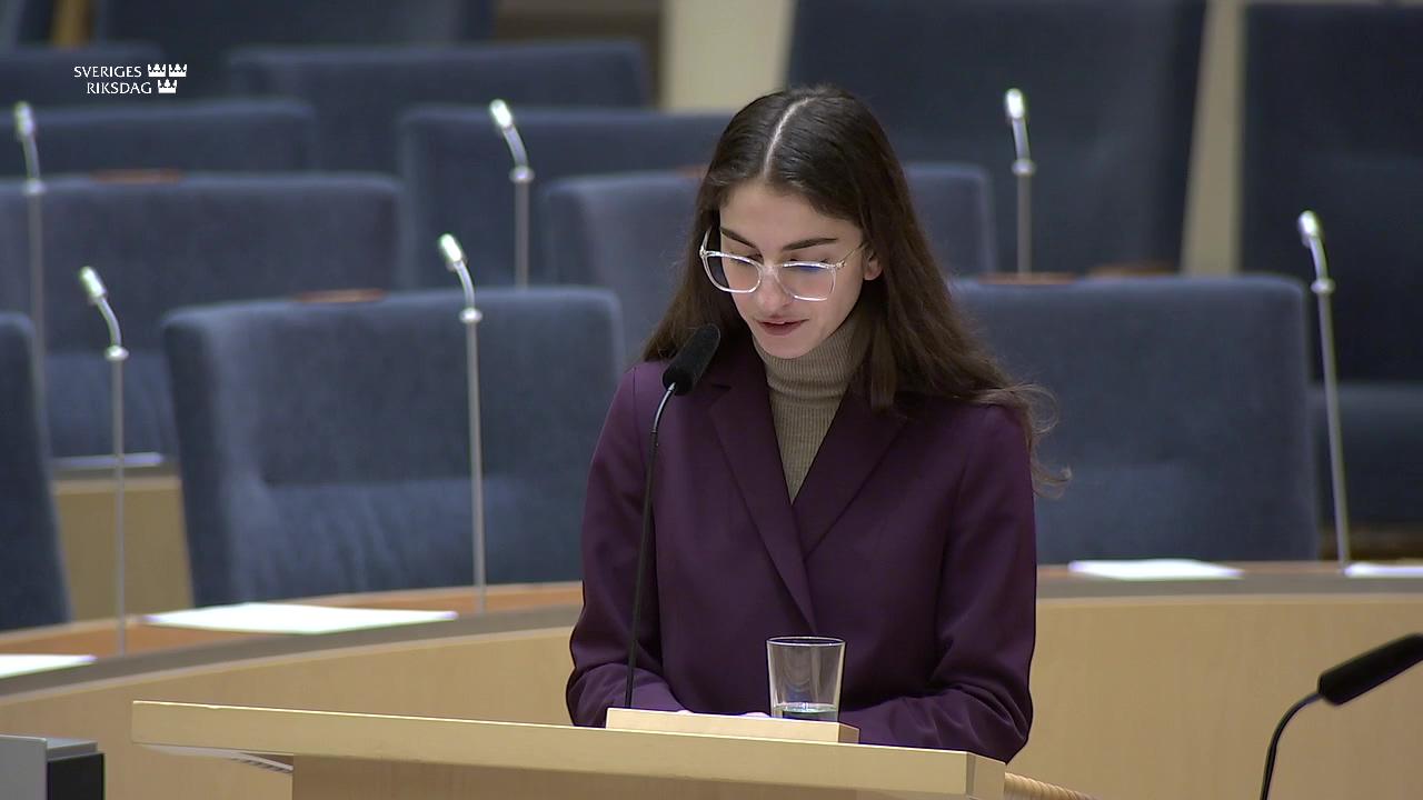 Stillbild från Interpellationsdebatt, Miljömålet om frisk luft