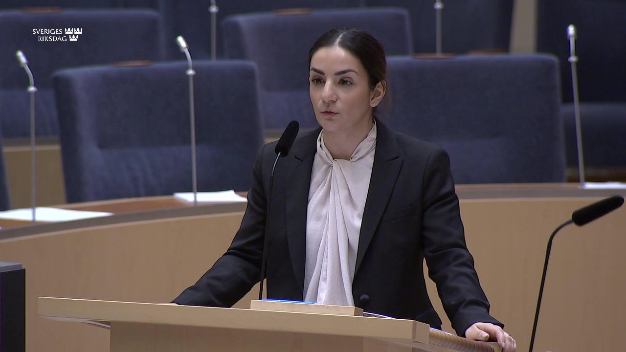 Stillbild från Interpellationsdebatt, Kulturarvsinstitutioners oberoende och principen om armlängds avstånd