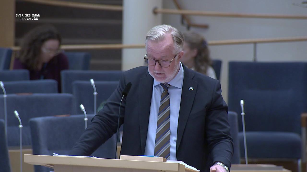 Stillbild från Interpellationsdebatt, Möjlighet till arbete för fler med funktionsnedsättning