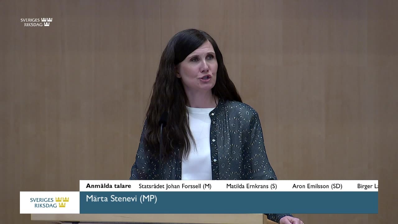 Stillbild från Särskild debatt, Särskild debatt om importen av rysk fossil energi