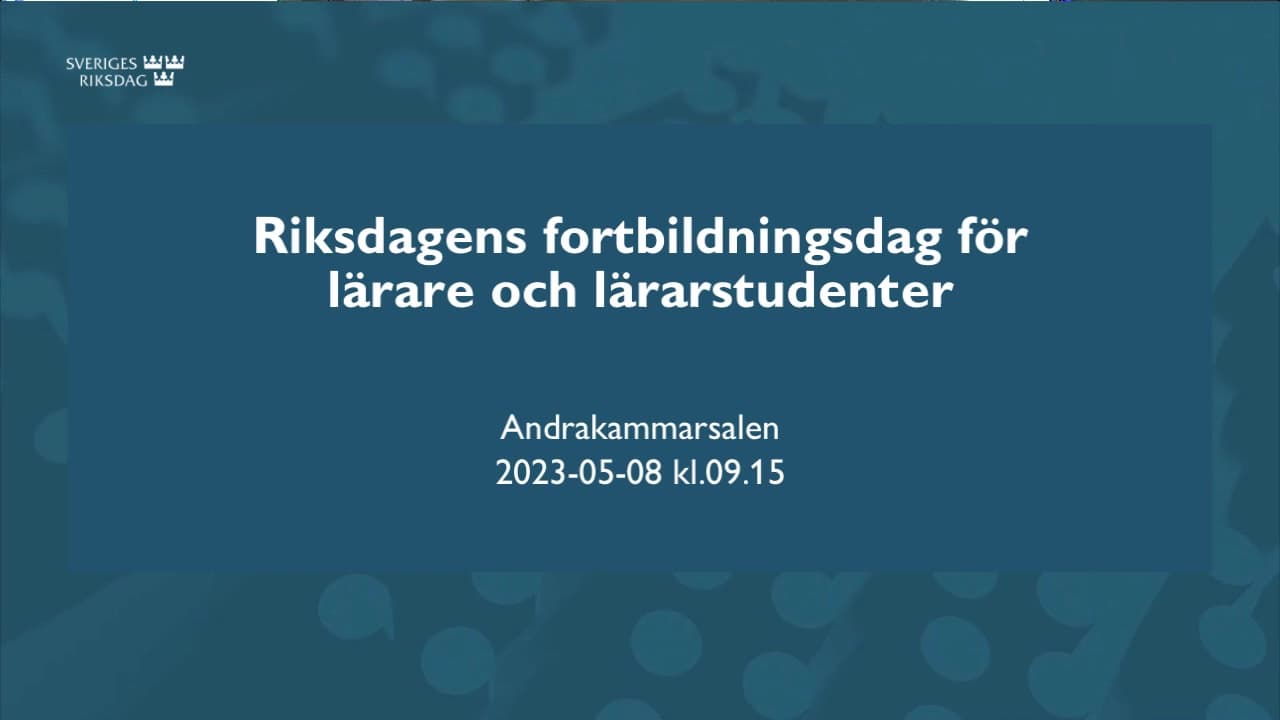 Stillbild från Öppet seminarium, Fortbildningsdag för lärare: Hur utformas den svenska utrikespolitiken?