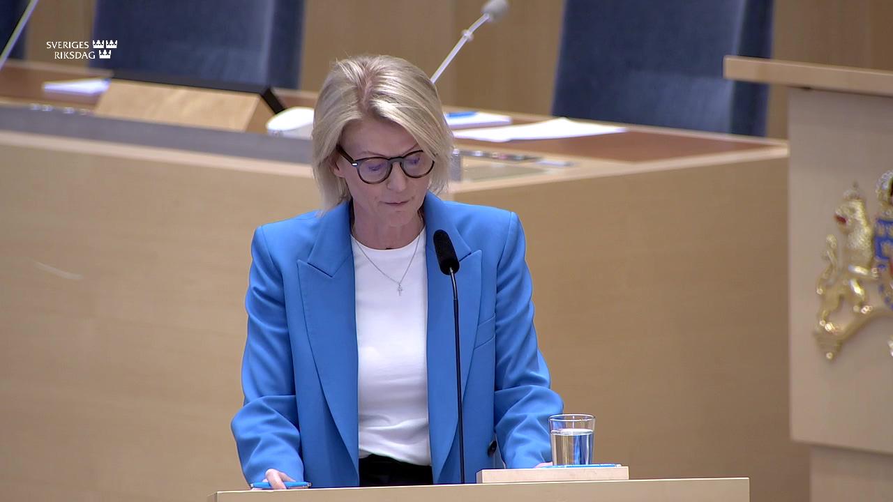 Stillbild från Interpellationsdebatt, Arbetslivskriminalitet och grov brottslighet