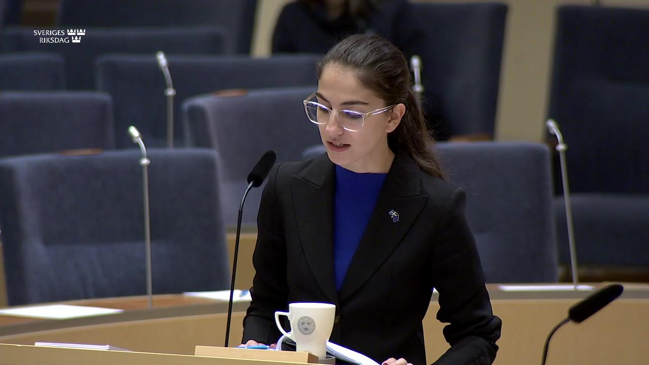 Stillbild från Interpellationsdebatt, Avvecklingen av medel för klimatanpassningsarbete