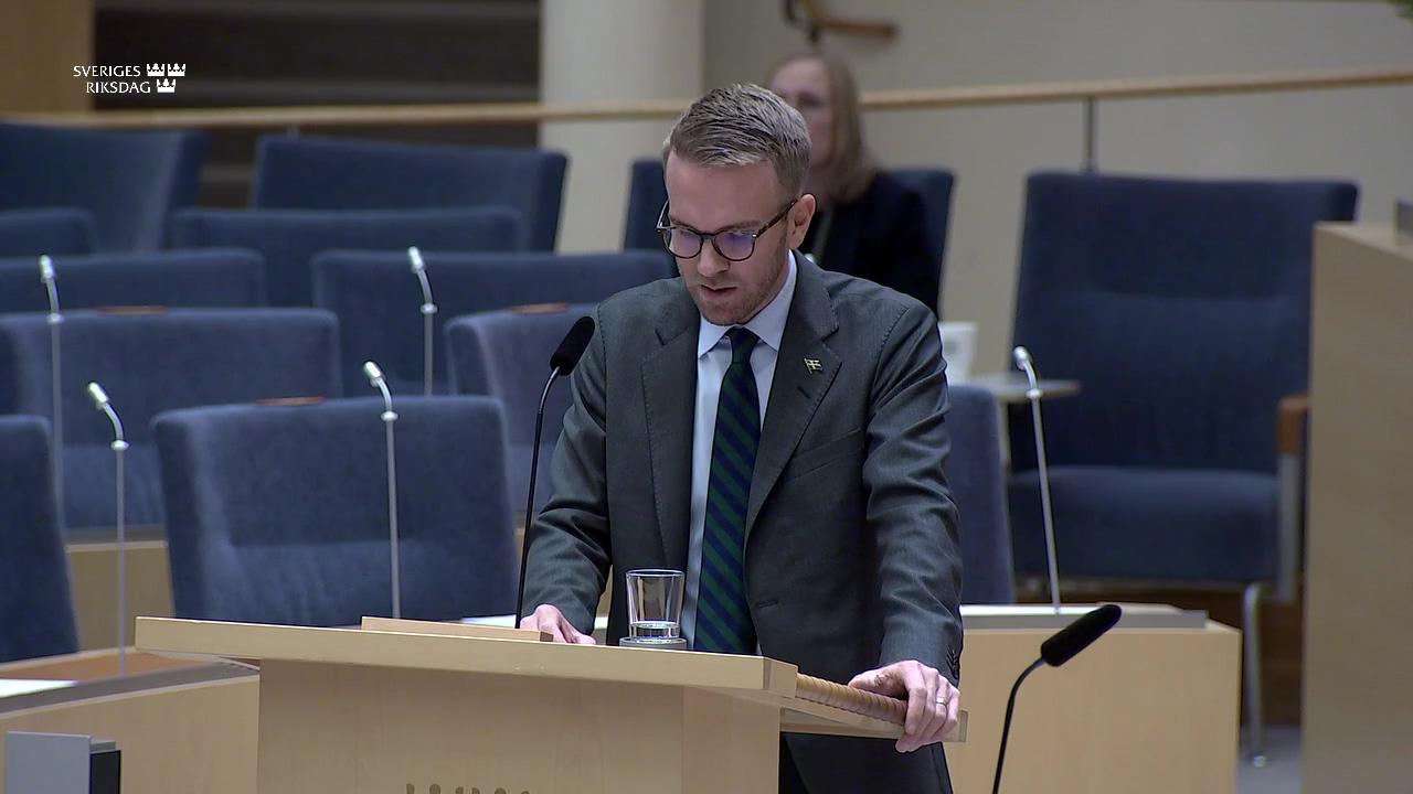 Stillbild från Interpellationsdebatt, Stadsmiljöavtalens inverkan på bussarna i Örebro