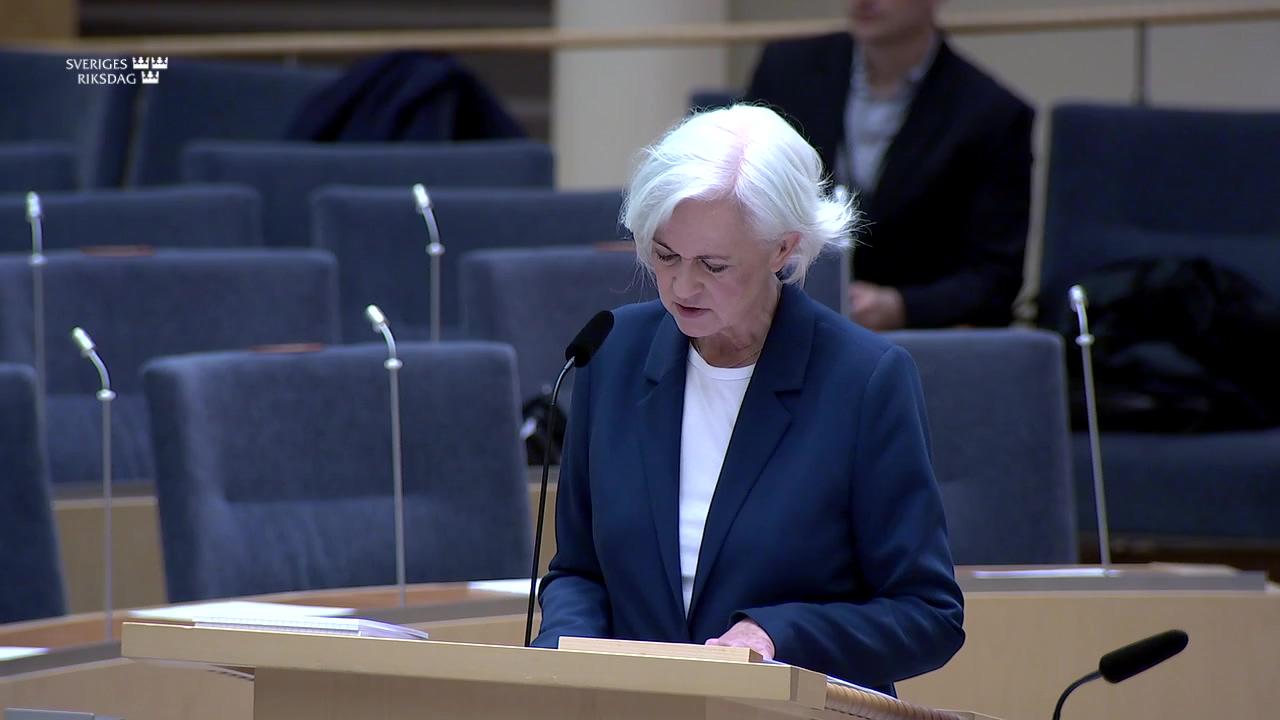 Stillbild från Interpellationsdebatt, Besparingar på sjukvården