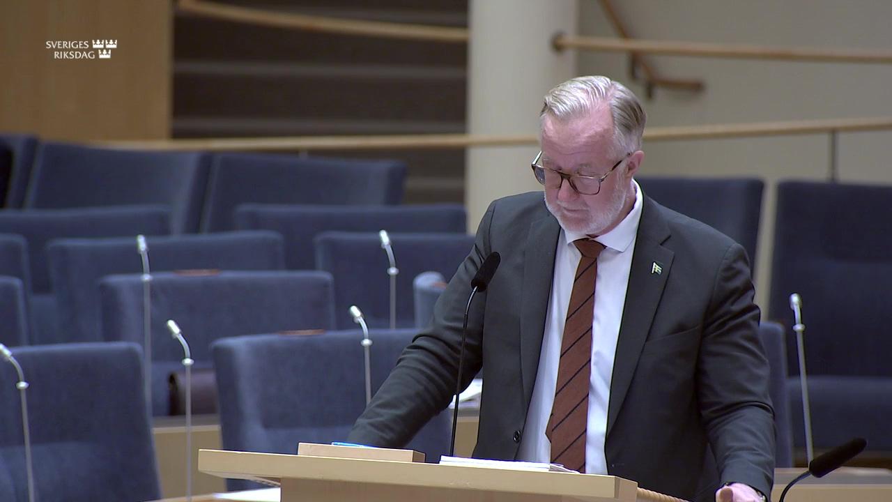 Stillbild från Interpellationsdebatt, Nationellt engagemang mot segregationen