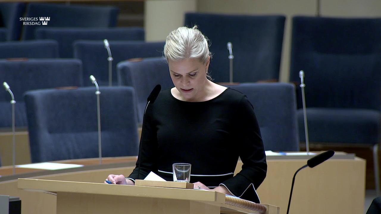 Stillbild från Interpellationsdebatt, Våld i nära relationer bland unga
