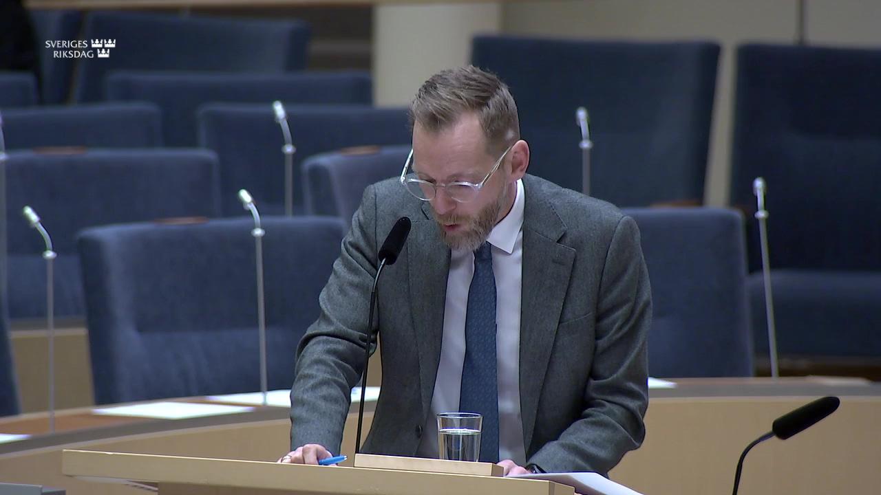Stillbild från Interpellationsdebatt, Psykisk ohälsa bland unga