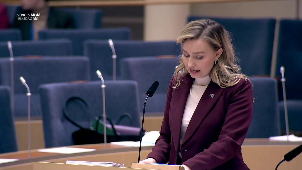 Stillbild från Interpellationsdebatt, Den havsbaserade vindkraften i Halland