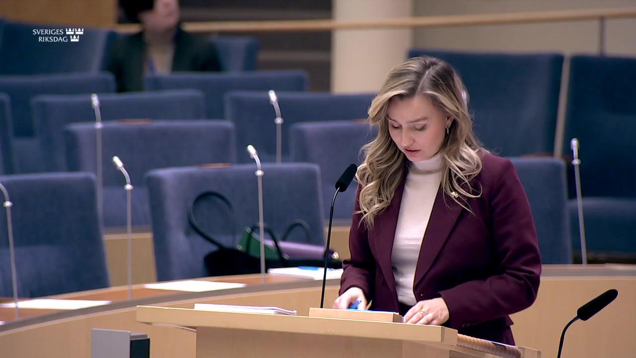 Stillbild från Interpellationsdebatt, Förändrat målår för ny gotländsk energiförbindelse