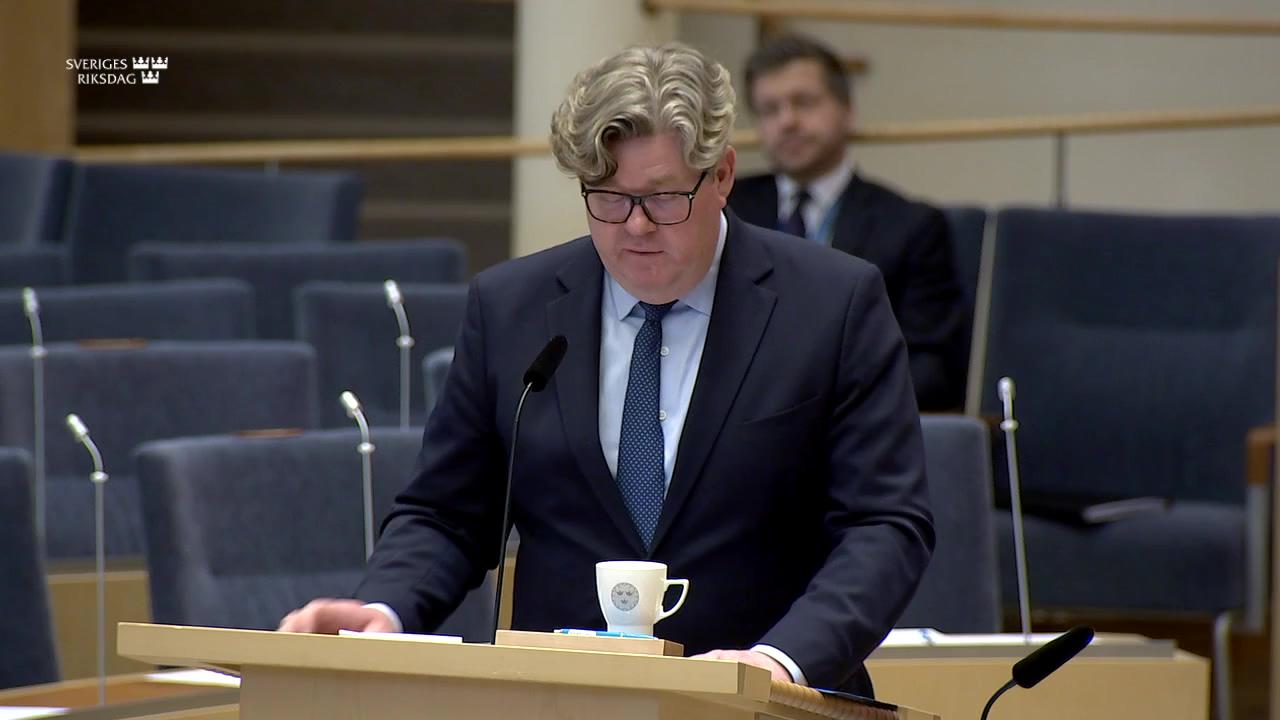 Stillbild från Interpellationsdebatt, Förutsättningarna för Kriminalvården