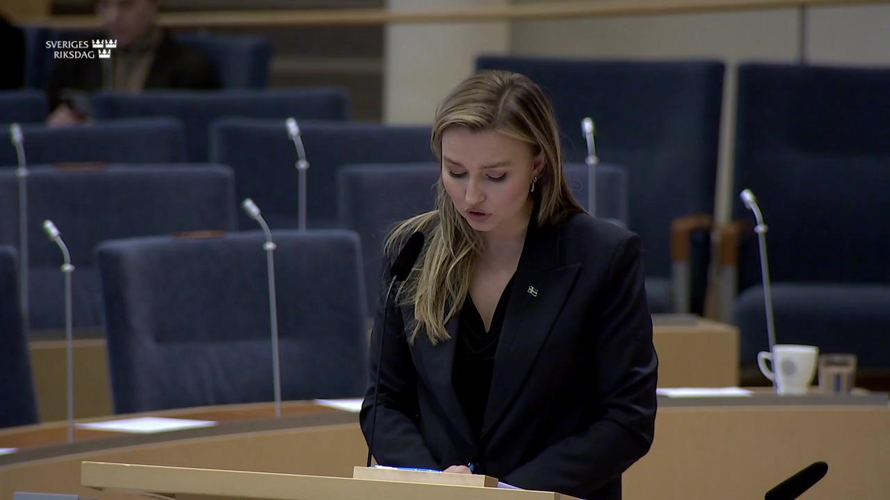 Stillbild från Interpellationsdebatt, Ekonomisk kompensation till företag drabbade av svinpestrestriktionerna