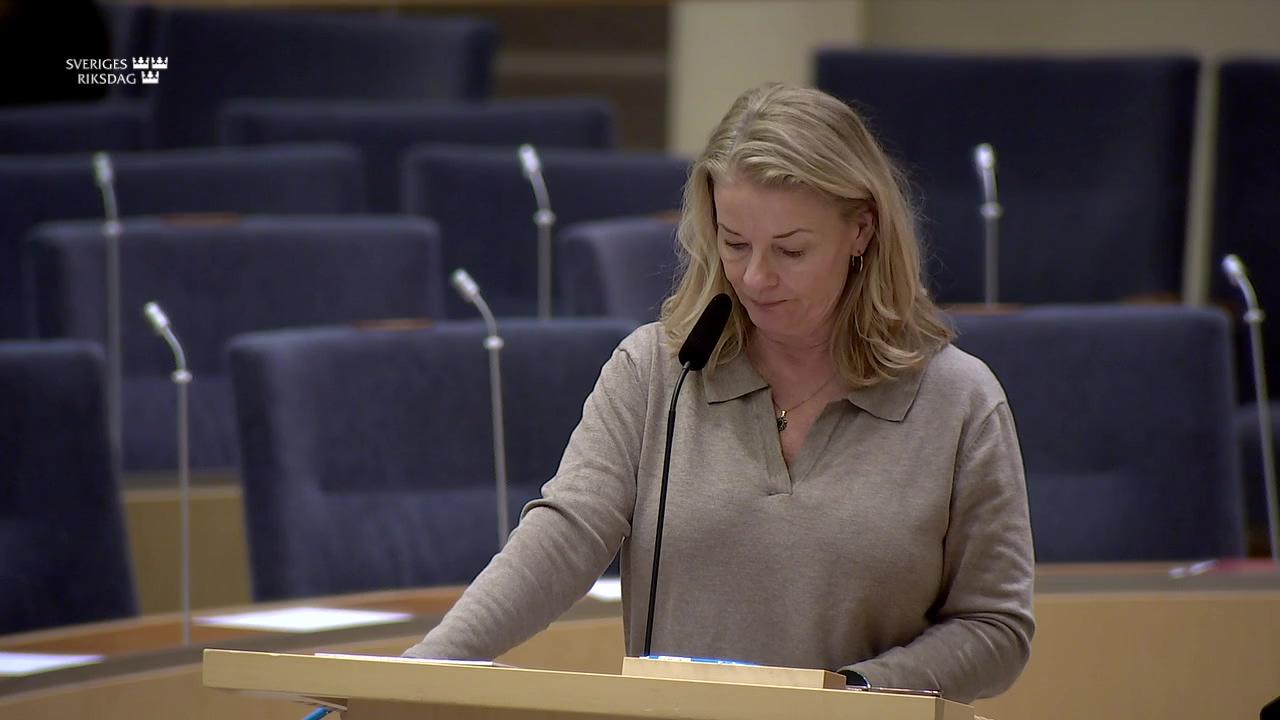 Stillbild från Interpellationsdebatt, NPF-elever och självmordsbenägenhet