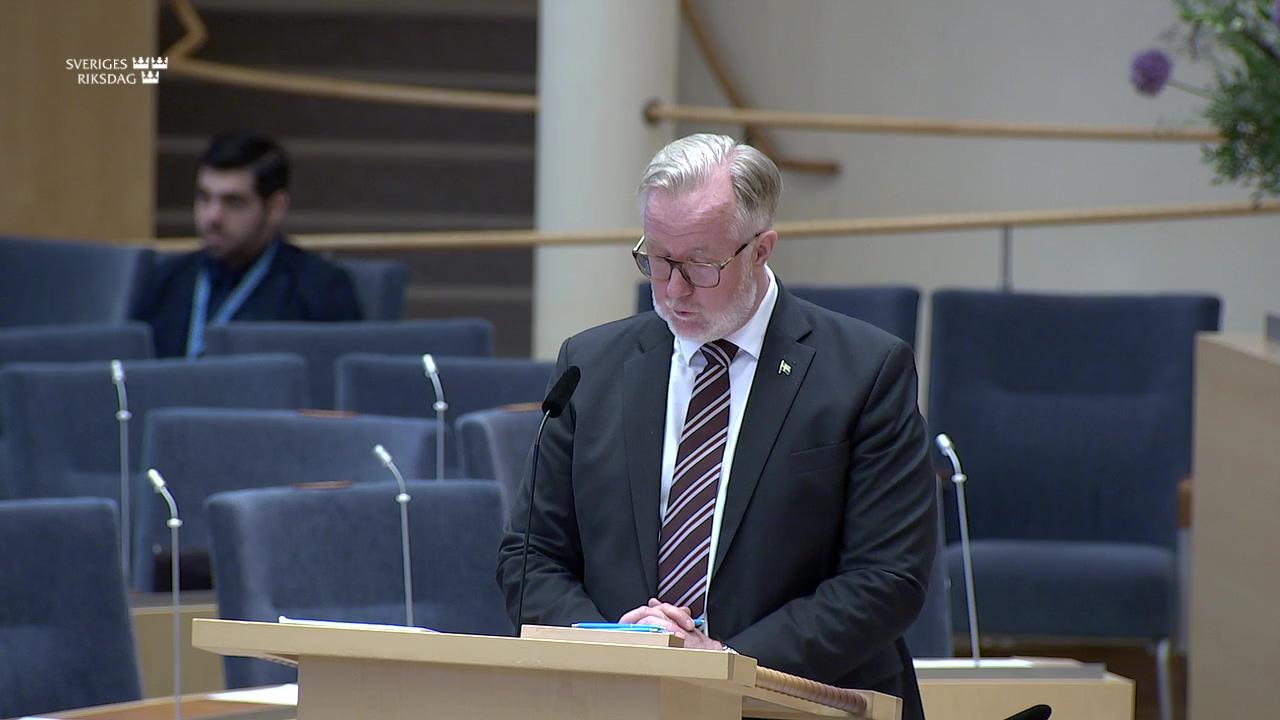 Stillbild från Interpellationsdebatt, Alla kommuners ansvar för integrationen