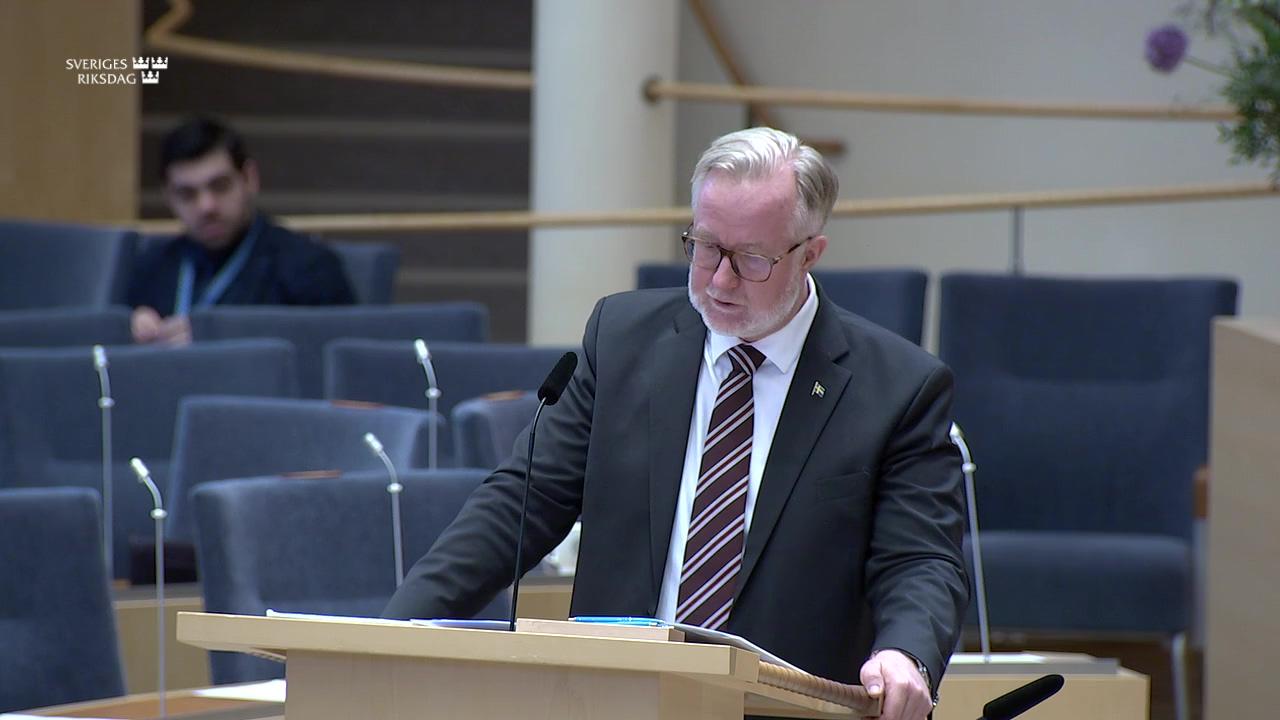 Stillbild från Interpellationsdebatt, A-kassan