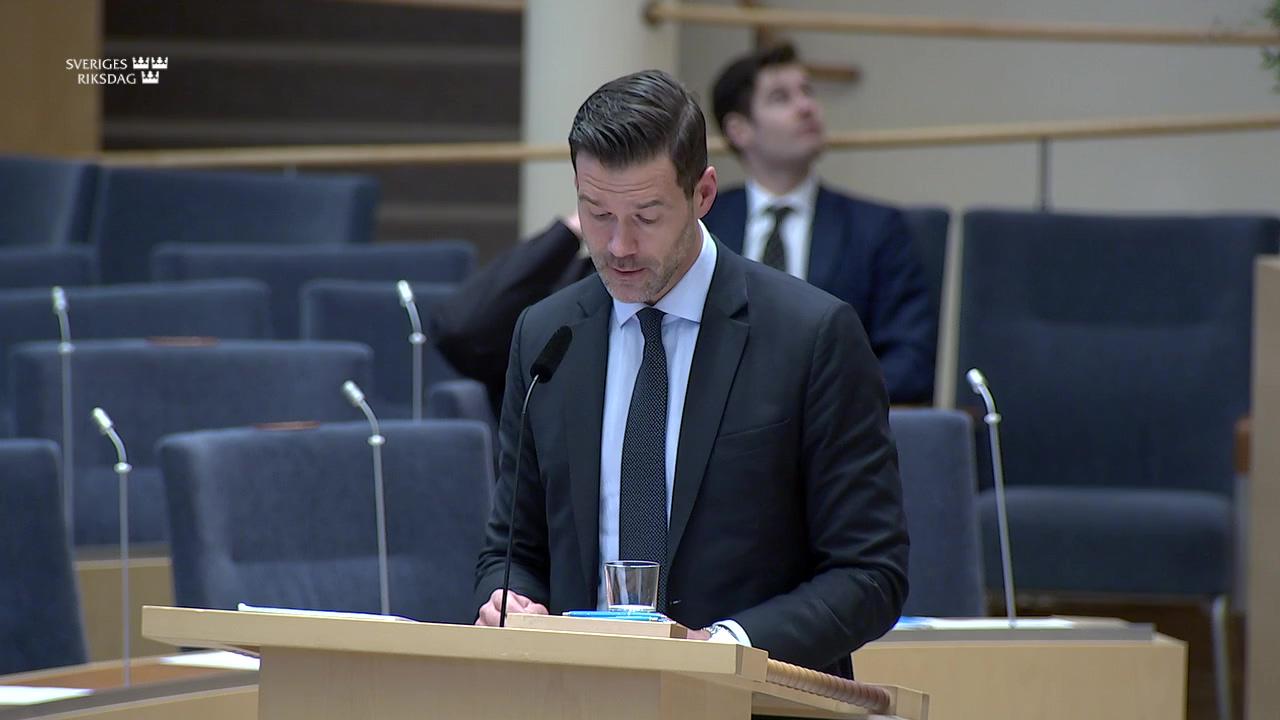 Stillbild från Interpellationsdebatt, Fackliga rättigheter och svenskt bistånd