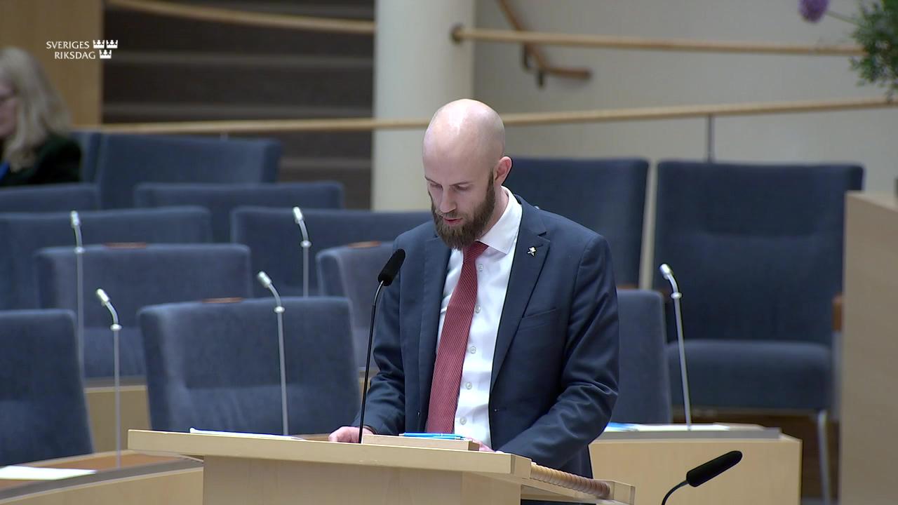 Stillbild från Interpellationsdebatt, Civilplikt och elförsörjningen