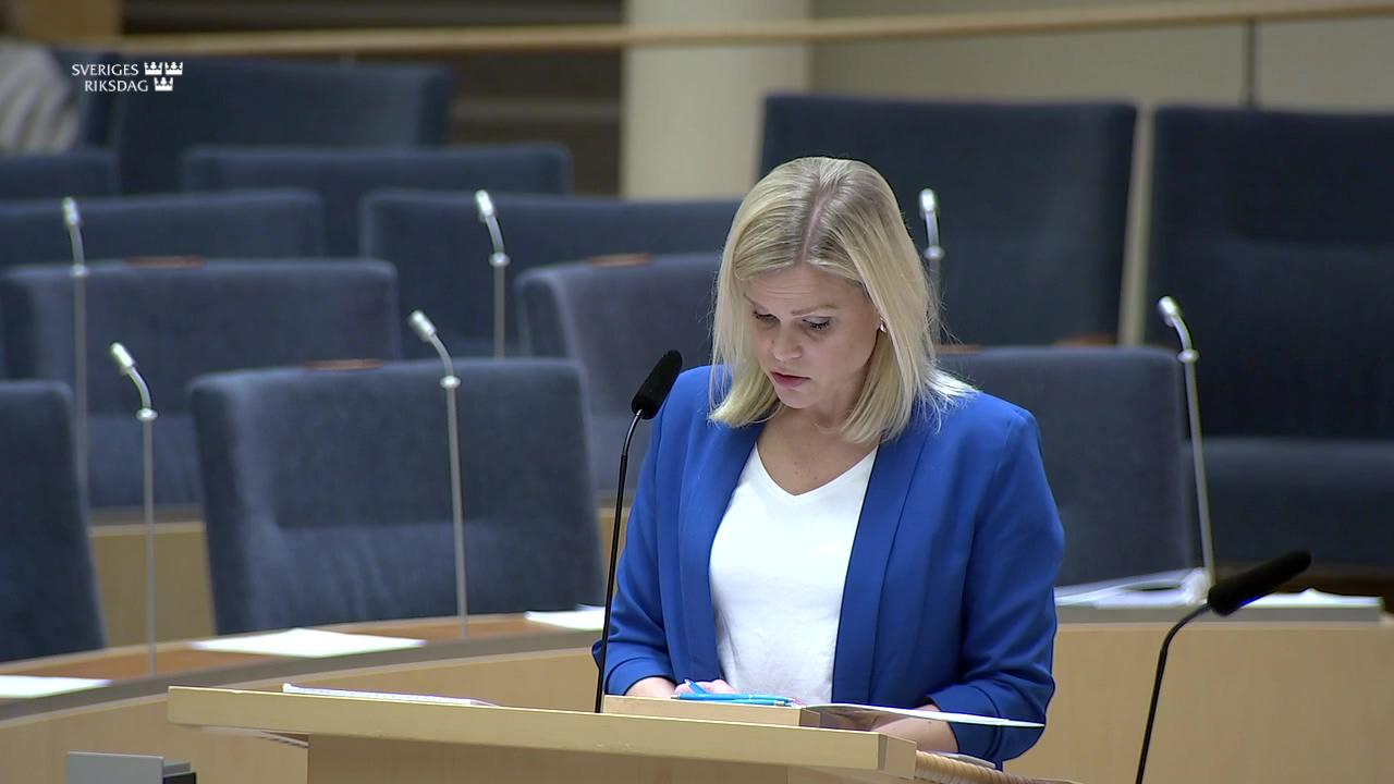 Stillbild från Interpellationsdebatt, Stress på jobbet