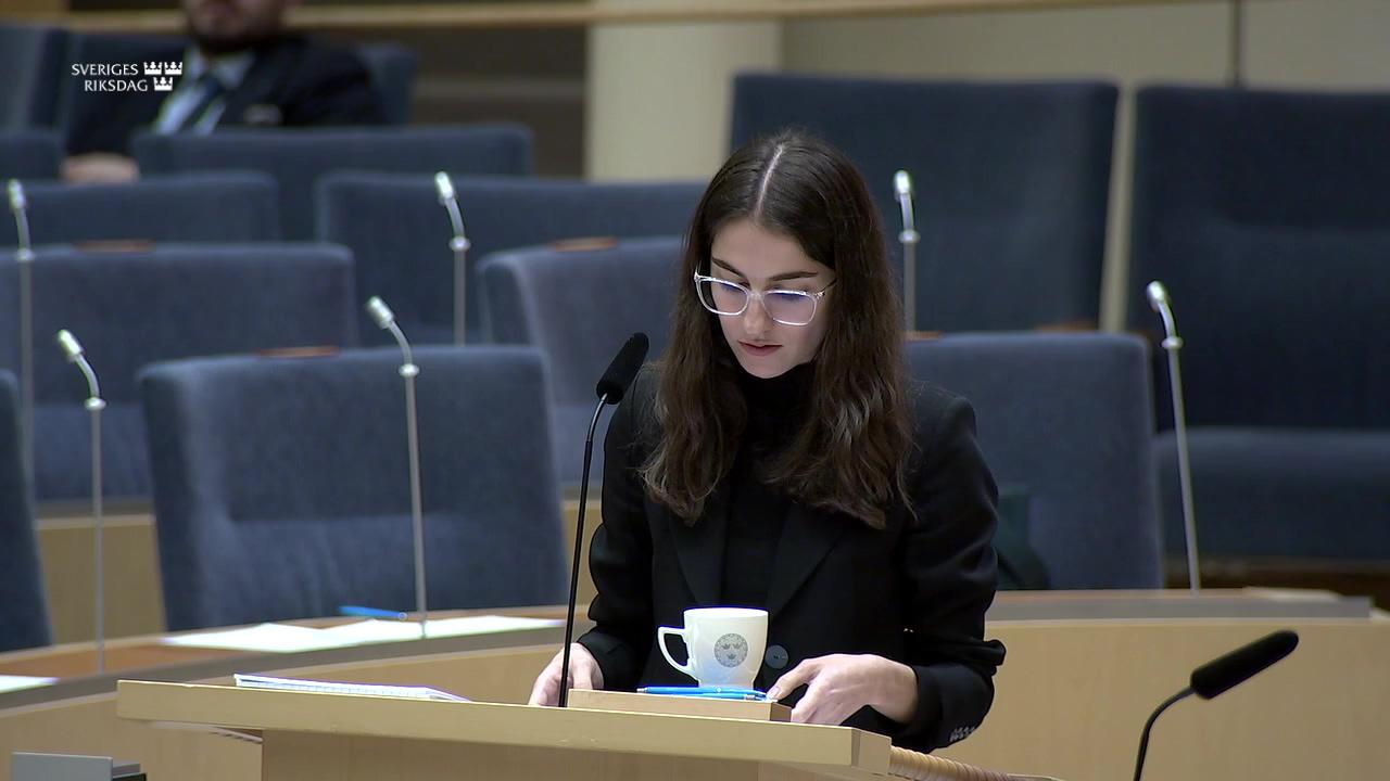 Stillbild från Interpellationsdebatt, Länsstyrelsernas hemställan angående ansvar för myggbekämpning