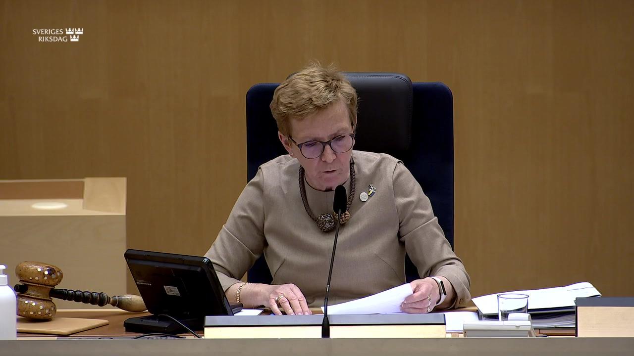 Stillbild från Interpellationsdebatt, Återkrav av förlorad skolpeng