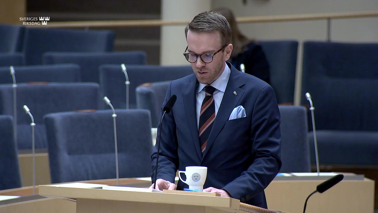 Stillbild från Interpellationsdebatt, Krishantering inom Landsbygds- och infrastrukturdepartementet