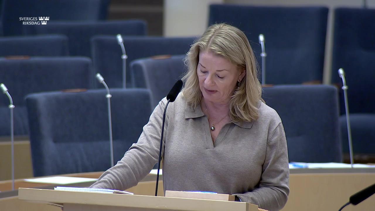 Stillbild från Interpellationsdebatt, Nedskärningar i landets skolor