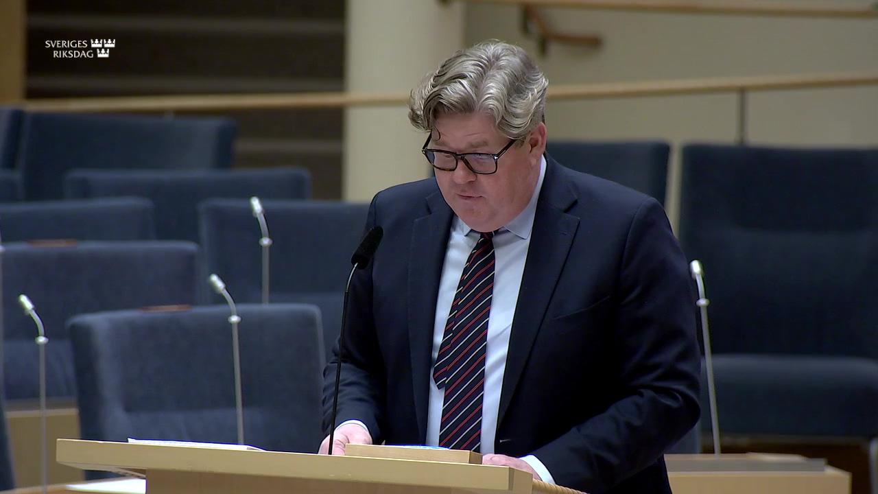 Stillbild från Interpellationsdebatt, Informationsdelning mellan myndigheter