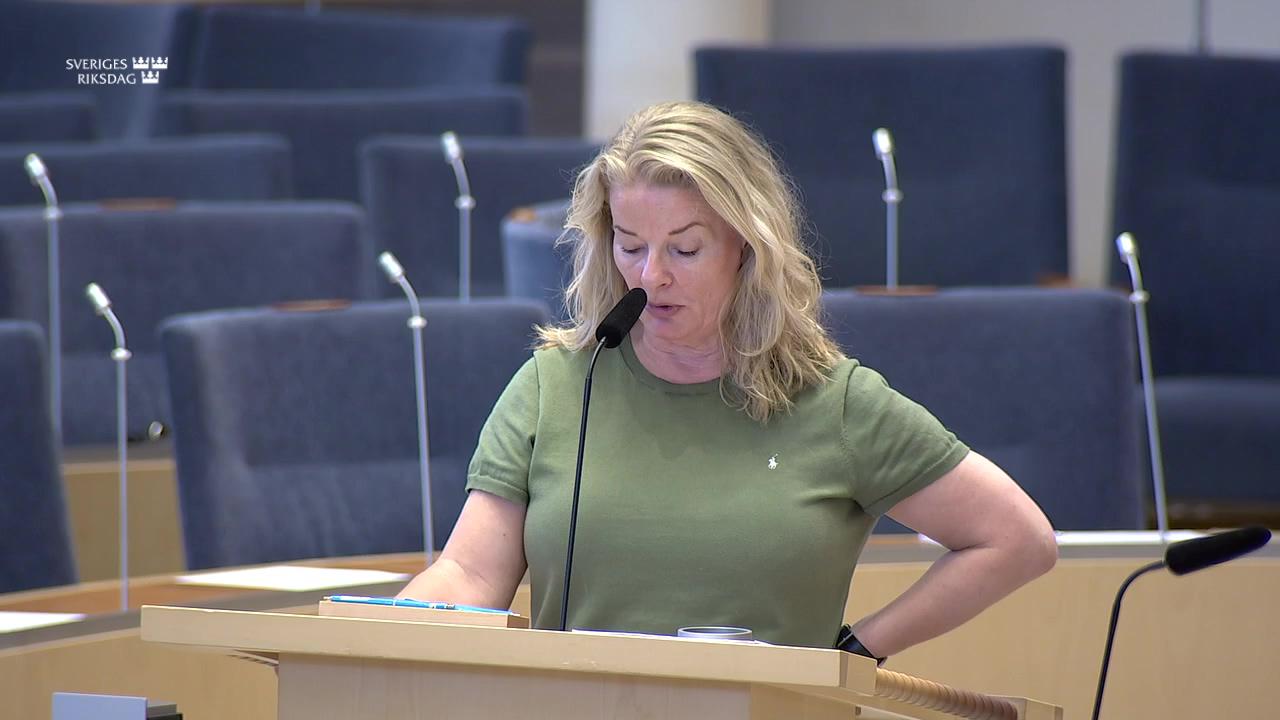 Stillbild från Interpellationsdebatt, Nedskärningar i landets skolor