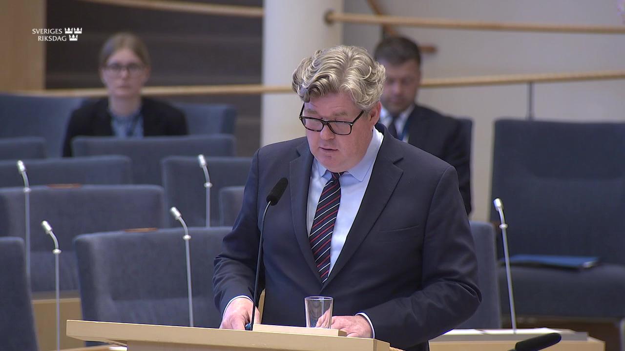 Stillbild från Interpellationsdebatt, Ökande korruption i Sverige