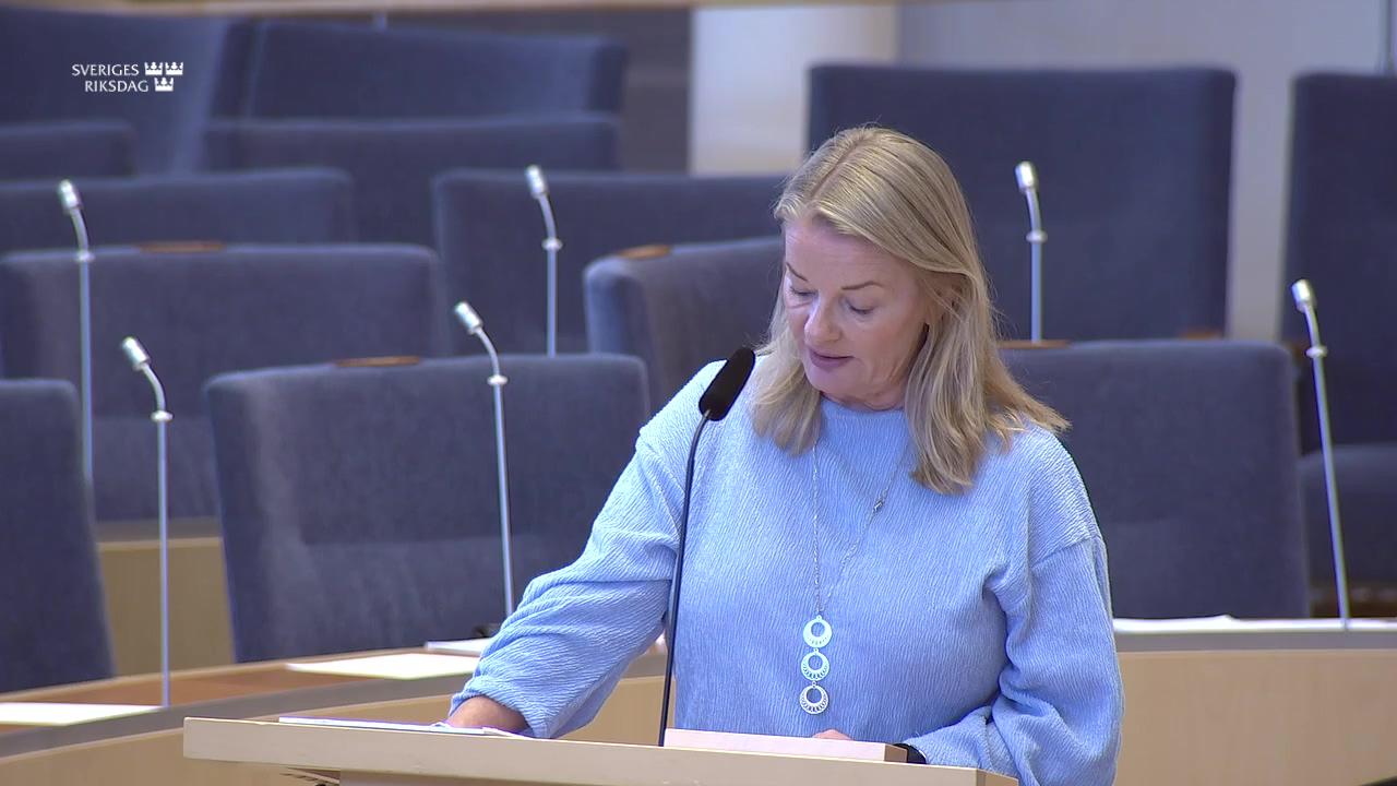 Stillbild från Interpellationsdebatt, Etableringsstopp för vinstdrivande friskolor