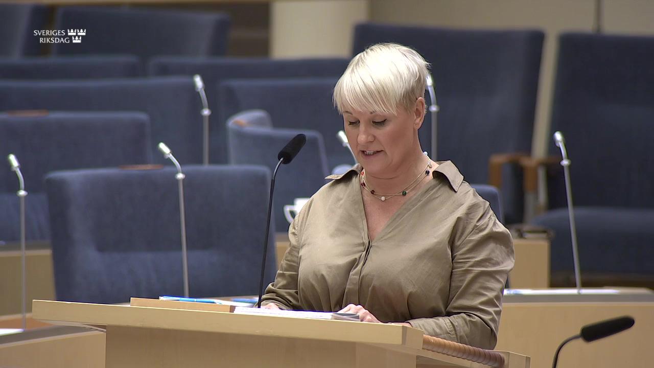 Stillbild från Interpellationsdebatt, Hörseltekniska arbetshjälpmedel
