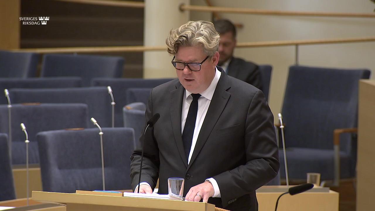 Stillbild från Interpellationsdebatt, Åtgärder mot korruption