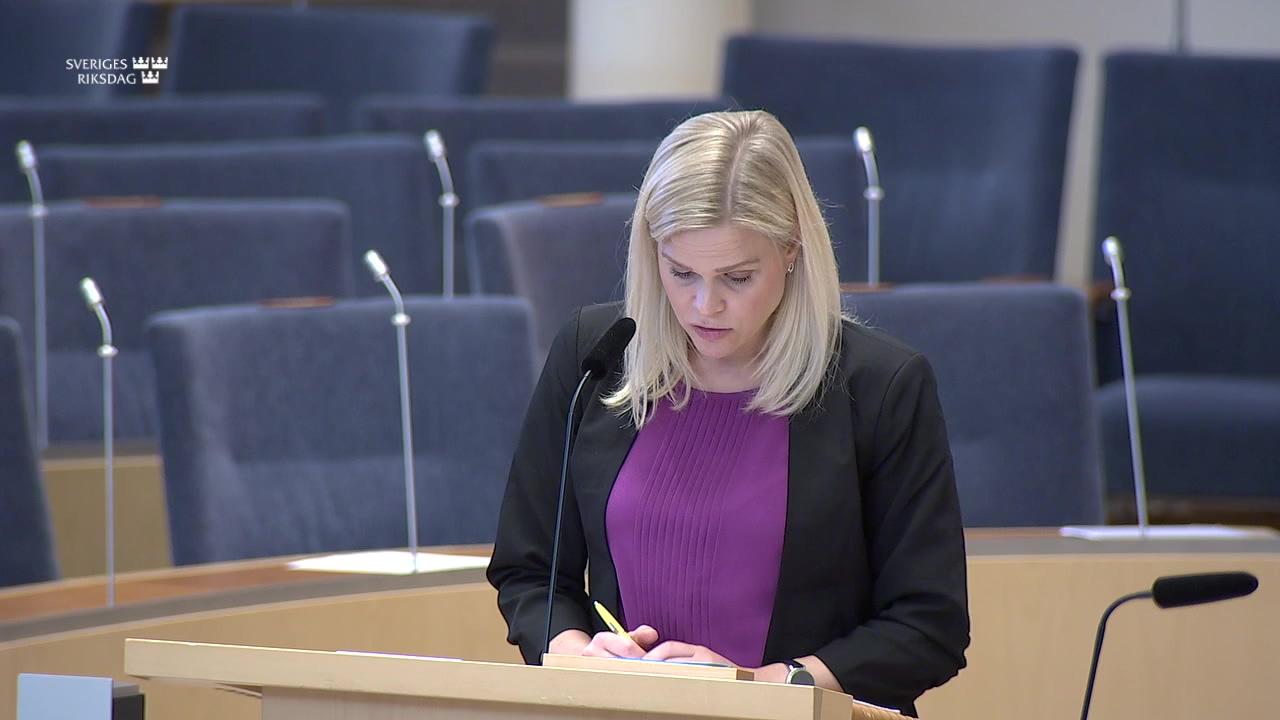 Stillbild från Interpellationsdebatt, Synen på brottsoffer i sexuell kommersiell exploatering