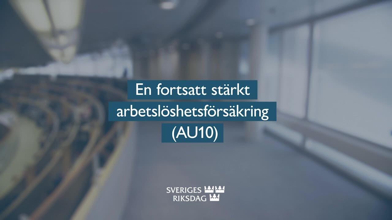 Stillbild från Beslut, Teckenspråkstolkat beslut: En fortsatt stärkt arbetslöshetsförsäkring