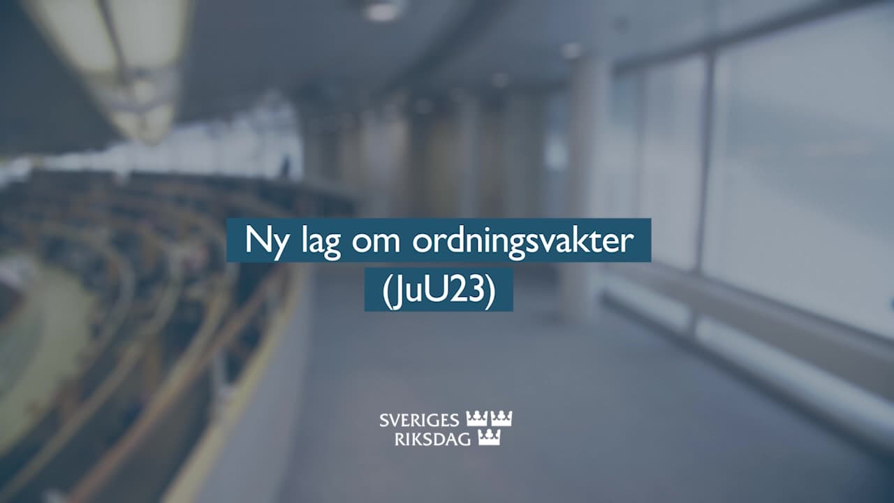 Stillbild från Beslut, Teckenspråkstolkat beslut: Ny lag om ordningsvakter