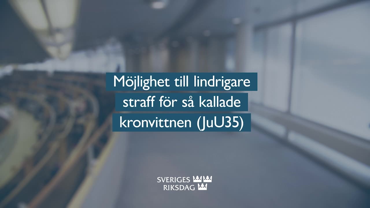 Stillbild från Beslut, Teckenspråkstolkat beslut: Möjlighet till lindrigare straff för så kallade kronvittnen