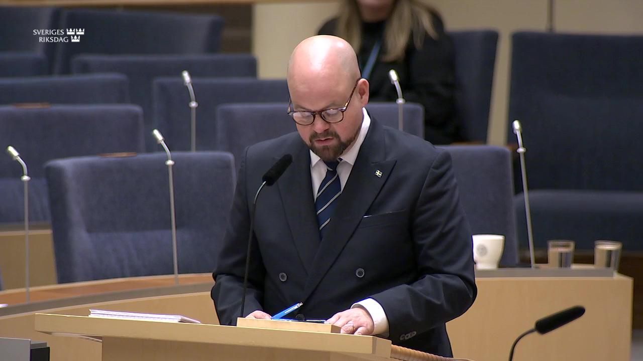 Stillbild från Interpellationsdebatt, Ett hållbart och lönsamt skogsbruk