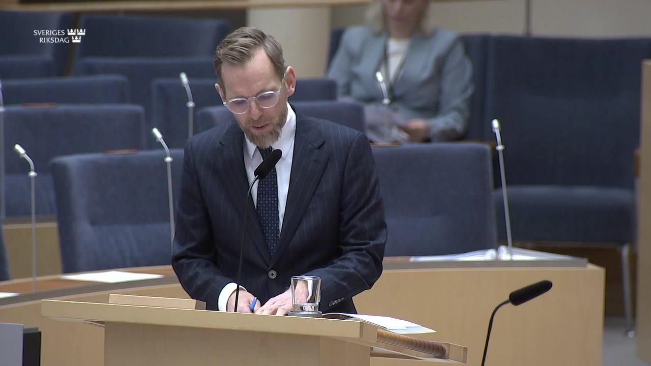 Stillbild från Interpellationsdebatt, Rättspsykiatrin