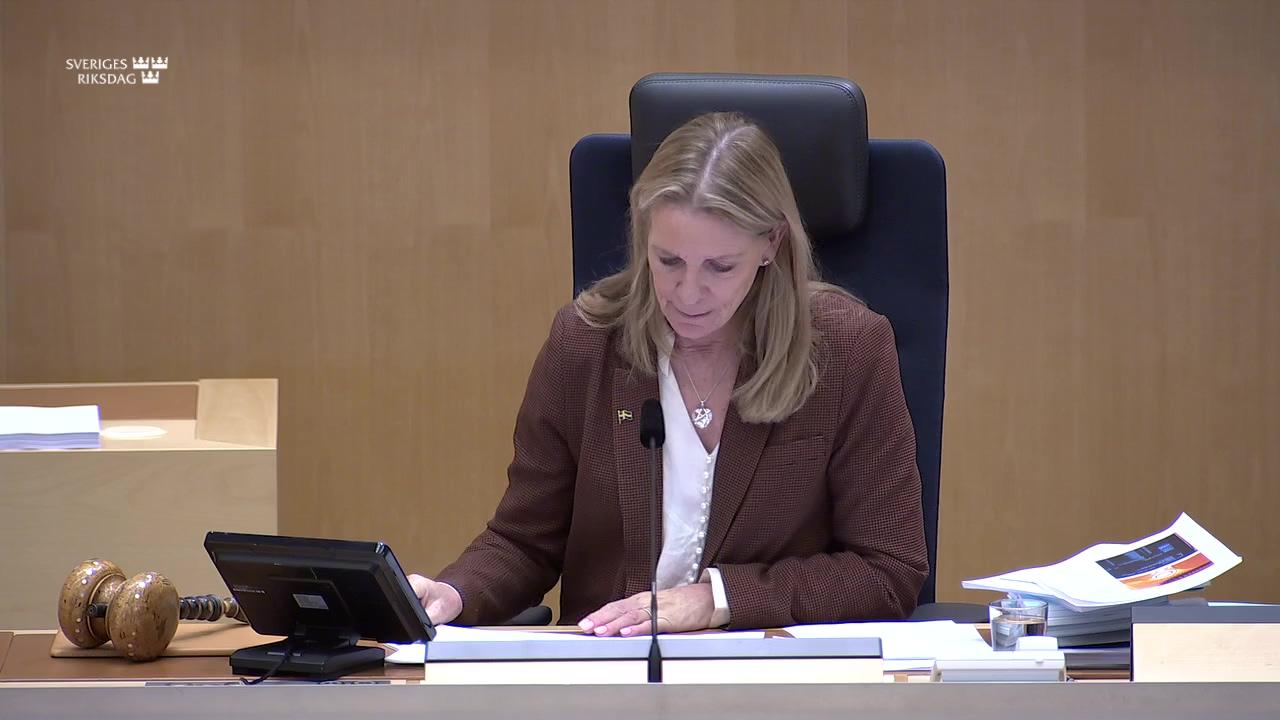 Stillbild från Debatt om förslag, EU:s IPI-förordning och upphandlingslagstiftningen