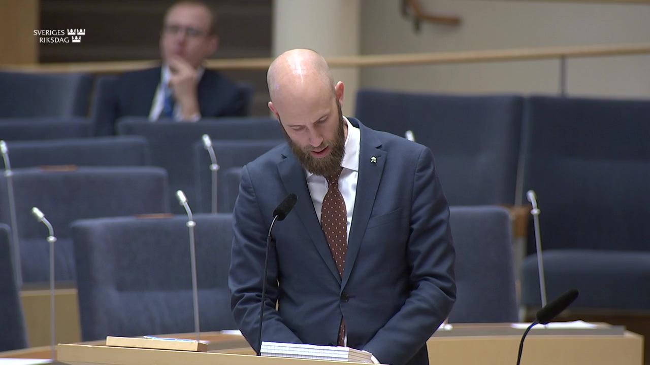 Stillbild från Interpellationsdebatt, Kommuners arbete med civilförsvar och beredskap