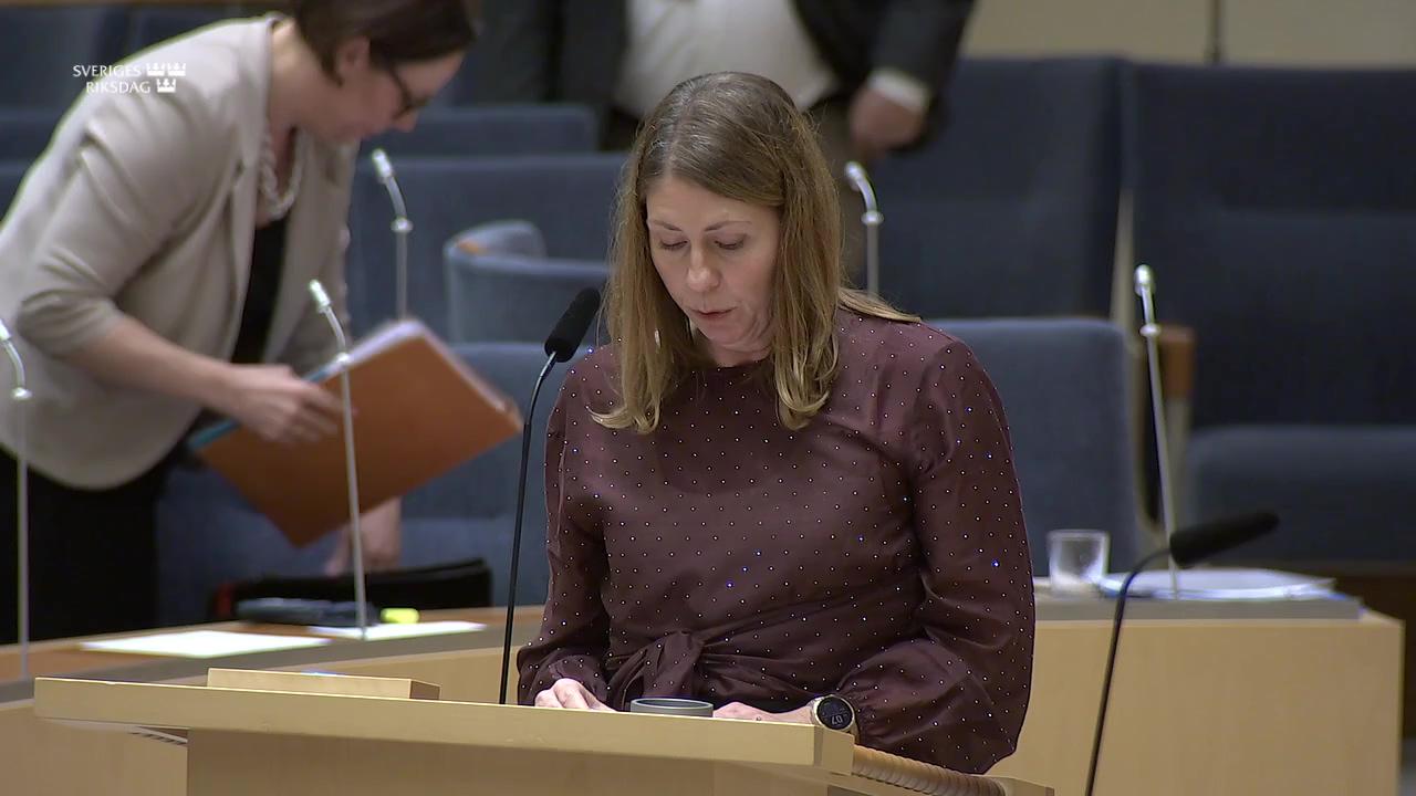 Stillbild från Interpellationsdebatt, Privata sjukförsäkringar för kommunpolitiker